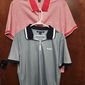 Michael Kors Lot of 2 Golf/School Polo short sleeve Mens Shirts Medium